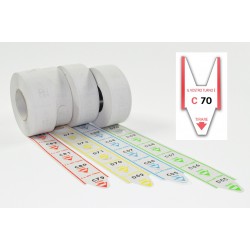 5 rotoli da 2000 tickets per eliminacode coda di rondine alfa numerate VARI COLORI
