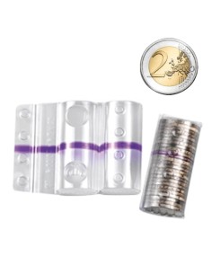 Blister portamonete  da 2 euro in plastica - 20 pezzi