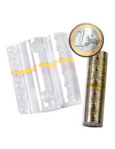 Blister portamonete  da 1 euro in plastica - 20 pezzi