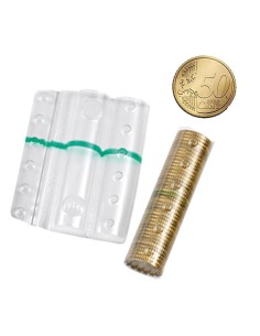 Blister portamonete  da 50 centesimi in plastica - 20 pezzi