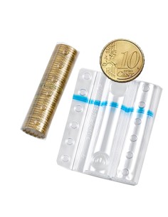 Blister portamonete  da 10 centesimi in plastica - 20 pezzi