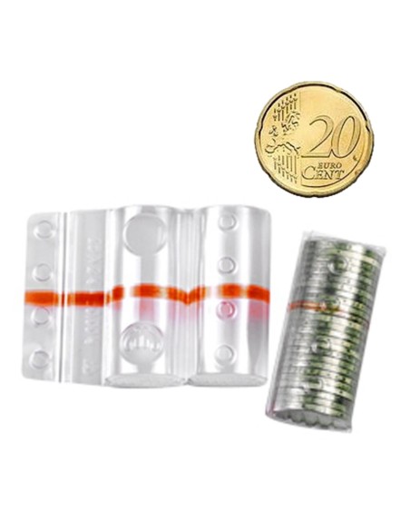 Blister portamonete  da 20 centesimi in plastica - 100 pezzi