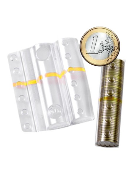 Blister portamonete  da 1 euro in plastica - 100 pezzi